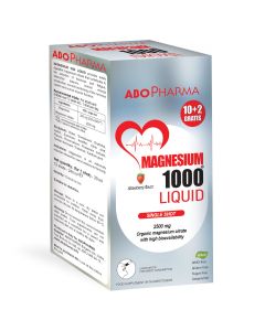 Abopharma Magnesium 1000 Liquid - okus jagode, 12 vrećica