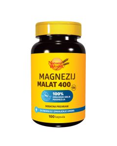 Natural Wealth Magnezij malat 400 + B6, 100 kapsula