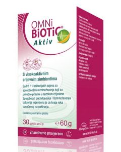 OMNi-BiOTiC Aktiv dodatak prehrani sa visokoaktivnim crijevnim simbiotima, 30 porcija po 2 g