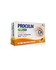 Proculin plus, dodatak prehrani sadrži sastojke koji pomažu u održavanju normalnog vida te štite stanice od oksidacije, 30 mekih kapsula