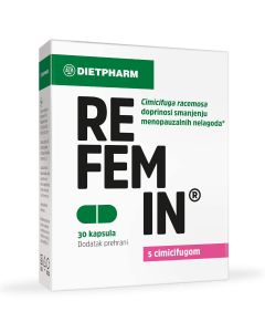 Dietpharm Refemin dodatak prehrani za smanjenje menopauzalnih nelagoda, 30 kapsula