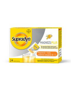 Supradyn Magnezij Plus dodatak prehrani sa kalijem i vitaminima skupine B i C, 24 vrećice