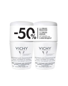 Vichy Déodorant Roll-on za regulaciju znojenja za osjetljivu i depiliranu kožu, 2x50 ml 