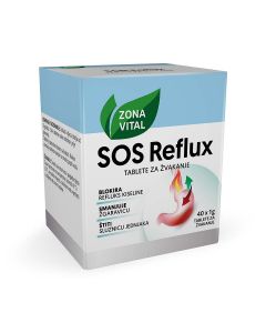 Zona Vital SOS Reflux protiv žgaravice, 40 tableta za žvakanje