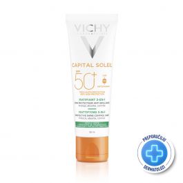 Vichy Capital Soleil Matirajuća njega 3-u-1 SPF50+