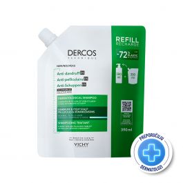 Vichy Dercos šampon protiv prhuti za normalnu ili masnu kosu, ECO REFILL 390 ml