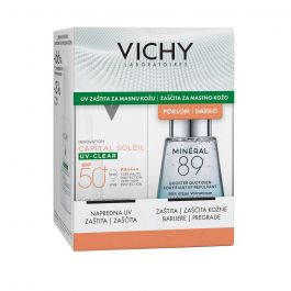 Vichy Capital Soleil UV-Clear Fluid protiv nepravilnosti SPF50+ i Mineral 89 Booster -PROMO