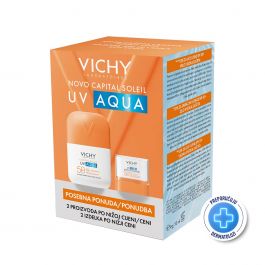 Vichy Capital Soleil UV AQUA NEVIDLJIVI HIDRACIJSKI FLUID SPF50 i UV AQUA STIK ZA LICE I USNE SPF 50+ Posebna ponuda