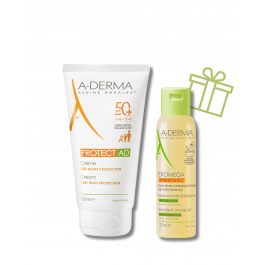 A-Derma Protect AD krema SPF 50+ i A-Derma Exomega Control emolijentno ulje za tuširanje, 100 ml PROMO