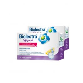 Biolectra Relax Magnezij 375 mg + B6 šumeće tablete 1+1 GRATIS