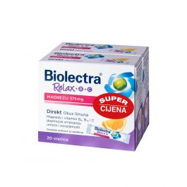 Biolectra Relax Magnezij 375 mg + B + C Direkt PROMO
