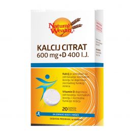 Natural Wealth Kalcij Citrat 600 mg + D 400 I.J.