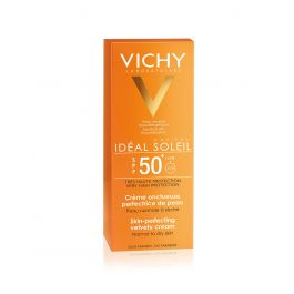 Vichy Ideal Soleil baršunasta krema za ljepši izgled kože SPF 50+