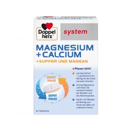 Doppelherz® system Magnezij + kalcij, bakar i mangan DEPO