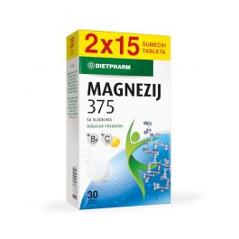 Dietpharm Magnezij 375, 2x15 šumećih tableta