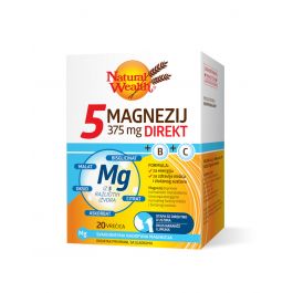 Natural Wealth 5 Magnezij DIREKT 375 mg +B+C