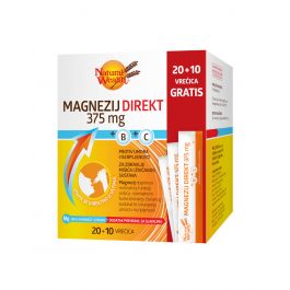 Natural Wealth Magnezij Direkt 375 mg + B + C PROMO