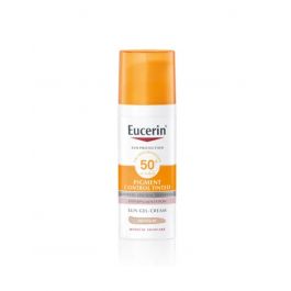 Eucerin Pigment Control tinted gel-krema za zaštitu kože lica od sunca SPF 50+, srednje tamna nijansa