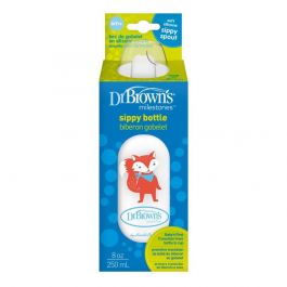 Dr. Brown's Options + polipropilenska Sippy bočica, 250 ml, usko grlo, LISICA