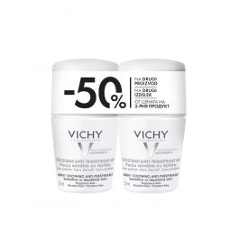 Vichy Déodorant Roll-on za regulaciju znojenja za osjetljivu i depiliranu kožu, 2x50 ml  - PROMO